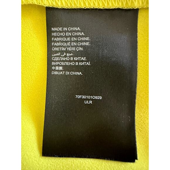 Bebe VTG Y2K Yellow Cage Beaded Sleeveless Mini Cocktail Dress Beaded Chain sz M - Picture 8 of 10